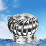 Edelstahl-Auspuffkappe, 600 mm, windangetriebener Kaminhaube, stromloser Dachbodenventilator, einfache Installation, drehbarer Rauchabzug f&uuml;r optimale Bel&uuml;ftung