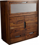 Rosewood m&ouml;&ouml;bel tahke lakitud Highboard Sheesham tahke m&ouml;&ouml;blipuit tahke p&auml;hkelpuu Duke #118