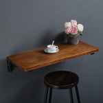 Industrial Rustic Folding Wall Mounted Table Dining Table Desk Pine Wall Mounted Bar Tables Workbench Work Table Folding Butcher Block Solid Wood Table (W x D)