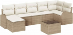 Rantry 8-teiliges Garten-Sofa-Set mit Kissen in braunem Poly-Rattan Gartenlounge Model3346141
