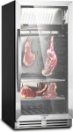 Klarstein Fridge, Tyre Cabinet for Dry Aged Beef, 1 Zone Fridge with Glass Door, Indoor and Outdoor with LED Lighting, Freestanding or Built-in Refrigerator, Temperature Range 1-25 &deg;C, 233 L