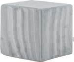 Ecopuf Block Pouf Footstool in Corduroy Fabric - Fully Removable - Square Padded Puff Stool for Indoor Use Dim 40 x 40 cm
