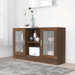 Lalfkkii Sideboard K&uuml;chenschrank Sideboard Schrank Eiche braun 120 x 30,5 x 70 cm
