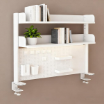 WZYDYDY klammerdatav laudariiul, 3 tasandit kontori arvutilaua tarvikute korraldaja kontorisse, m&auml;ngimiseks, koju, riputatav, klammerdatav riiul 20 tarvikuga, (valge, 60 x 95 cm)