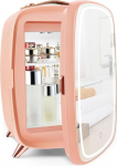 KFO Mini kosmeetikak&uuml;lmik 6 L, ultra vaikselt (20 dB) koos LED-peegliga nahahoolduseks ja meikimiseks, v&auml;ike k&uuml;lmik nahahoolduseks magamistoas ja vannitoas (roosa)