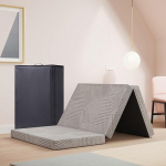 EGO Home Kokkupandav madrats 75 x 195 cm, k&uuml;lalismadrats kokkupandav k&otilde;rgus 10 cm, kokkupandav madrats k&otilde;vadusastmega H3, reisimadrats, 3-osaline geel-visko vaht kokkupandav madrats reisimiseks, telkimiseks, p&otilde;randale