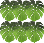 NOLITOY 6 St&uuml;ck rutschfeste Eva Tischsets mit Monstera Blatt Motiv Hitzebest&auml;ndige Isolationsuntersetzer f&uuml;r Esstisch Abwischbare Platzdeckchen f&uuml;r Party und Wohnraum