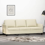 ShGaxin 359339 3-kohaline diivan Cream 180 cm Faux Leather, Diivanid ja diivanid, Diivanid elutuppa, Diivan teismeliste tuppa, Relax diivan, Diivan magamistuppa, Polsterdatud diivanid
