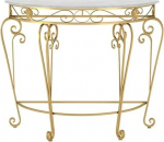 Eleganter Halbmond-Eingangstisch, stilvoller Konsolen-Sofatisch mit Metallbeinen, perfekt f&uuml;r Flur oder Wohnzimmer, vielseitig hinter Couch-Akzentm&ouml;beln.