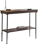 LUNAIZHUO Must konsoollaud sissep&auml;&auml;sualale, puit ja metall, dekoratiivne m&ouml;&ouml;bel esikusse, elutuppa, magamistuppa, fuajeesse (100 cm / 39 tolli)