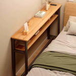 Kitsas koridorilaud, konsoollaud koos paigaldusvahenditega, &uuml;mardatud nurkadega, elutuppa, magamistuppa, koridori (pruun, 80 x 20 x 100 cm / 31 x 8 x 39 tolli)