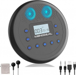 Kaasaskantav CD-m&auml;ngija, MONODEAL laetav CD-m&auml;ngija sisseehitatud k&otilde;laritega, Discman CD-m&auml;ngija lastele/autole/&otilde;pilastele/t&auml;iskasvanutele, k&otilde;rvaklappidega CD-m&auml;ngija koos k&otilde;rvaklappidega.