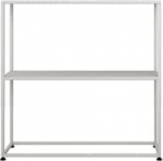 Moderner Konsolentisch mit rechteckiger Basis, Wandfl&auml;chen, seitlicher Flur, Eingangsbereich, Konsolentische f&uuml;r den Flur, schmaler Konsolentisch mit Zwei Ebenen, Sofatisch, Tisch in Schwarz