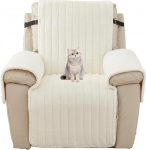 HonunG tugitooli kate, lamamistooli diivanikatted, sametist pluus, lamamistooli diivanikate, tugitooli kate reguleeritava kummiga, pestav diivanikaitse, tugitooli kate (valge)