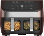 Instant Vortex Plus Double Basket with ClearCook &ndash; 7.6L Digital Hot Air Fryer, Stainless Steel, 8-in-1 Smart Programmes &ndash; Frying, Baking, Roasting, Grilling, Dehydrating, Warming, XL Capacity, 1700 W
