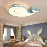 AOEH LED Children's Ceiling Light Dolphin Shape Ceiling Lamp Dimmable with Remote Control Boys Girls Baby Children Children's Room Lamps Ceiling Children's Room Lamp Room Lights Chandelier, Blue, 50
