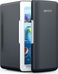 AstroAI 2 in 1 minik&uuml;lmik, 6-liitrine k&uuml;lmik / 8 purki jahutus- ja k&uuml;ttefunktsiooniga, 12 V/220 V pistikupesa autodesse, kontoritesse ja &uuml;hiselamutesse, musta v&auml;rvi