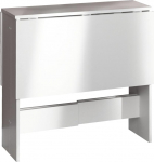 Symbiosis 2050 a2100x00 Contemporary Folding Table with 2 Compartments White 103 x 76 x 73.4 cm