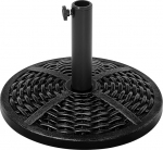 Mondeer p&auml;ikesevarju statiiv, vihmavarju statiiv, plastist, 12 kg, p&auml;ikesevarju hoidja rotangist v&auml;limusega, retro, &uuml;mmargune, must, l&auml;bim&otilde;&otilde;t 45 x 30 cm