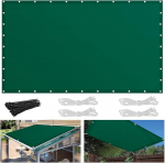 Markiis 4 x 5 m, veekindel UV-kaitse markiisikangas koos aasade ja k&ouml;itega, p&auml;iksepappide ristk&uuml;likukujuline rebenemiskindel ilmastikukindel, r&otilde;dule, aeda, terrassile, roheline