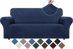 WEERRW Velvet diivanikate, k&otilde;rge elastne diivanikatte libisemiskindla vahu ja elastse p&otilde;hjaga, m&ouml;&ouml;bli kaitsja lemmikloomadele, mis on valmistatud pehmest pluuskangast, merev&auml;e sinine, keskmine