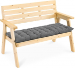 JEMIDI pingipadi istmepadi pingile - 120 x 40 cm - padjapadi - polsterdatud padi aiapingile Hollywoodi kiigele - hall