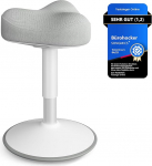 SONGMICS Kiiguefektiga seisev tool reguleeritava k&otilde;rgusega 48-65,5 cm libisemisvastase alusega p&ouml;&ouml;rlev sadulaiste aktiivne istumisasend kontorisse ja kodukontorisse Dove Grey OSC018GD01