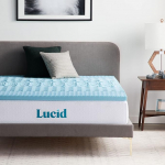 LUCID 2 Inch 5 Zone Lavender Memory Foam Mattress Topper