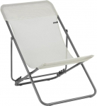 Lafuma Mobilier - Maxi TRANSAT Multiposition Deck Chair - vastupidav Batyline&reg; kangas - kokkupandav lamamistool terrassile ja aeda - 4 asendit, maksimaalne mugavus, Prantsusmaa - Rye Beige