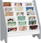 DMCW07WG Montessori laste raamaturiiul, ajalehehoidja, m&auml;nguasjade hoidmise riiul, laste m&auml;nguasjade riiul, lastetuppa, m&auml;ngutuppa, hall ja valge