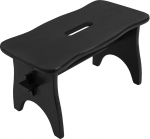 Creative Deco Must puidust jalahoob | 38 x 19 x 21 cm | Step Stool Flower Stool Toiletijalats Puupingi Jalahoob Laste Jalahoob Jalahoob Must Jalahoidjad Tool Pine Wood
