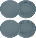 hankimise kaart 4 Pack Round Stool Covers 16-20 Inch Washable Dustproof Slipcover Seat Polster Elastikuga Bar K&ouml;&ouml;k Elutuba Dekoratsioon Dark Grey