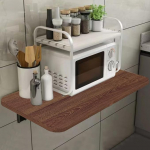 Shally Dogan kokkupandav seinalaud 80 x 60 cm puidust kokkupandav ruumi s&auml;&auml;stev mitmek&uuml;lgne laud s&ouml;&ouml;gilaud elutuba vannituba k&ouml;&ouml;k (p&auml;hkelpuu)