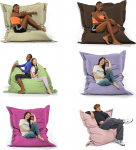 2-in-1 kott m&auml;ngimiseks v&otilde;i l&otilde;&otilde;gastumiseks, hiiglaslik kott t&auml;iskasvanutele ja lastele, veekindel, sobib sise- ja v&auml;litingimustes kasutamiseks, EPS helmedega (beež, 100 x 145 cm)