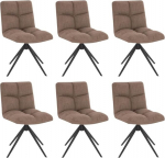 Home Deluxe - Noda s&ouml;&ouml;gitoa toolid, 6 tooliga komplekt, v&auml;rv: Toolid: Hall/pruun, 360 kraadi p&ouml;&ouml;ratav, pehme polster, maksimaalne koormus 120 kg, k&ouml;&ouml;gitoolid, s&ouml;&ouml;gitoatoolid, s&ouml;&ouml;gitoatoolid