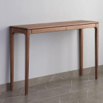 Mid-Century Modern diivanilaud 4 jalad puidust ristk&uuml;likukujuline ladustamise p&auml;hklipuu konsool laud P&otilde;hja-Ameerika Hiina puidust veranda tabel pikk triibud puhul vastu T, Brown-50