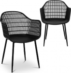 Fromm & Starck Star_SEAT_08 Tooli komplekt 2 kuni 150 kg Istmepind 45 x 44 cm Mustast plastist Tooli jalad metallist