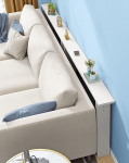 JYHHCYS Schmaler Konsolentisch Ultraschlanker Konsolentisch F&uuml;r Die Couchr&uuml;ckseite, F&uuml;r Die Couchr&uuml;ckseite F&uuml;r Schmale Nischen Hinter Dem Sofa Und Im Flur(White,39.4x3.9x25.6in/100x10x65cm)