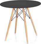 Homede Tebe s&ouml;&ouml;gitoa laud l&auml;bim&otilde;&otilde;t 80 cm MDF puit &uuml;mmargune must