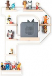 Boarti Children&rsquo;s Shelf Various Letters in Grey and White &ndash; for Toniebox and Tonies &ndash; for Playing and Collecting
