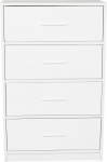 hjh LIVING Estoria Chest of Drawers with 4 Drawers, 58 x 30 x 91.5 cm, Scandi Look for Office, Bedroom, Living Room, White