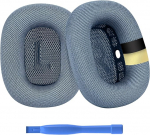 Asendatavad k&otilde;rvapadjad AirPods Max k&otilde;rvaklappidele MMOBIEL - Premium - m&auml;luvaht ja v&otilde;rkkangast k&otilde;rvaklappide k&otilde;rvapadjad silikoonkihiga - k&otilde;rvaklappide asenduspadjad - taevasinine