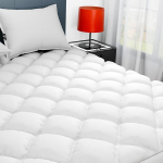 Sunflower California King Mattress Topper, Hypoallergenic Cotton Mattress Cover, 18-22" Extra Deep Pocket, Quilted Protection, Breathable and Noiseless