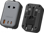 TESSAN Travel Adaptor Worldwide PD 20 W, universaalne reisiadapter 2 USB C ja 1 USB A, reisipistiku adapter maailmas, rahvusvaheline pistikupesa adapter Saksamaale, USA-le, Inglismaale