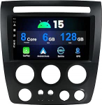 6G + 128G Android 15 Autoradio F&uuml;r Hummer H3 2005-2010 Tagfahrkamera+Mic Wireless CarPlay Android Auto 9 Zoll IPS mit DSP Mirror Link Bluetooth WiFi GPS FM/RDS SWC