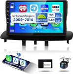 2G & 64G podofo 9-tolline autoraadio Renault Megane 3 2009-2014 traadita Carplay Android auto, Android raadio Bluetooth WiFi GPS RDS/FM + AHD tagurduskaamera/Canbusiga