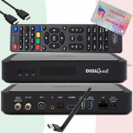 TiVuSat Card 4K UHD + DIGIQuest Q80 satelliitvastuv&otilde;tja 4K H.265 S2+T2 HEVC Set-Top Box, sertifitseeritud TiVuSat vastuv&otilde;tja koos kaardiga (aktiveeritud), meediam&auml;ngija, WebRadio, 150 WiFi USB Stick, HTS HDMI kaabel.