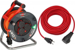 Brennenstuhl Garant V2 IP44 kaablirull 25 m v&auml;listingimustes (valmistatud Saksamaal, kaabli signaaliv&auml;rv on oranž) & ehitusplatsi pikenduskaabel (10 m kaabel, v&auml;litingimustes kasutamiseks IP44) Punane