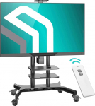 ONKRON TV-jalg, veeretatav 50-86-tollistele teleritele, maksimaalne koormus kuni 105,9 kg, elektriline telerite k&otilde;rgusreguleeritav kaugjuhtimispult, maksimaalne VESA 800 x 500, telerite jalgealune ratastega must TS1881E-B