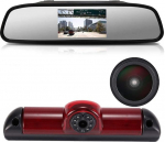 1280 x 720 Pixel Super HD piduritulede tagurduskaamera komplekt koos tahavaatepeegli monitoriga, veekindel &ouml;ise n&auml;gemise tagurduskaamera asendamine Fiat Ducato X250 X290 bussikastile / Peugeot Boxter / Citroenile